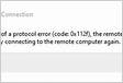 What do I do if I am prompted with the 0x112f error code when I